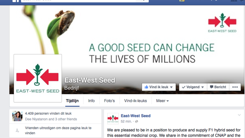 Dreamjob: East-West Seed zoekt Social Media Stagiair voor stage in Bangkok [Engelstalig]